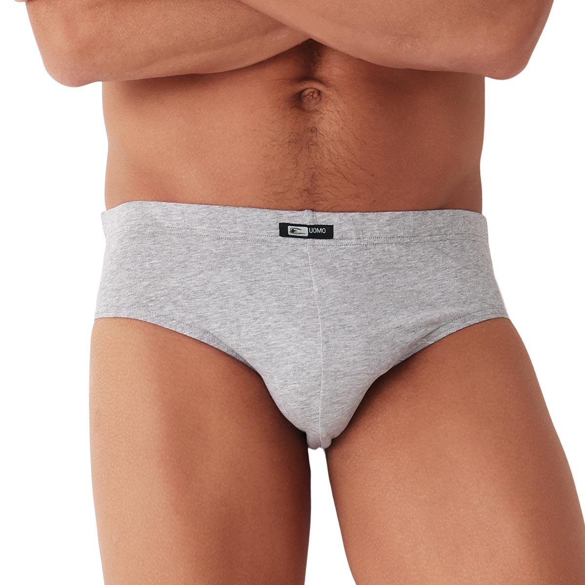 2 Slip Uomo Cotonella Grigio Melange 2396K2_00113