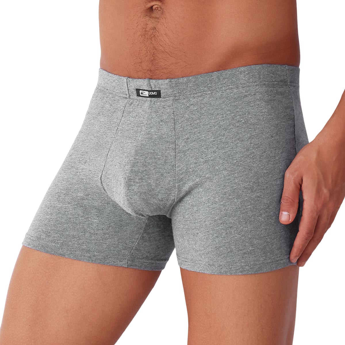 2 Boxer Uomo Cotonella Grigio Melange 2397K2_00113