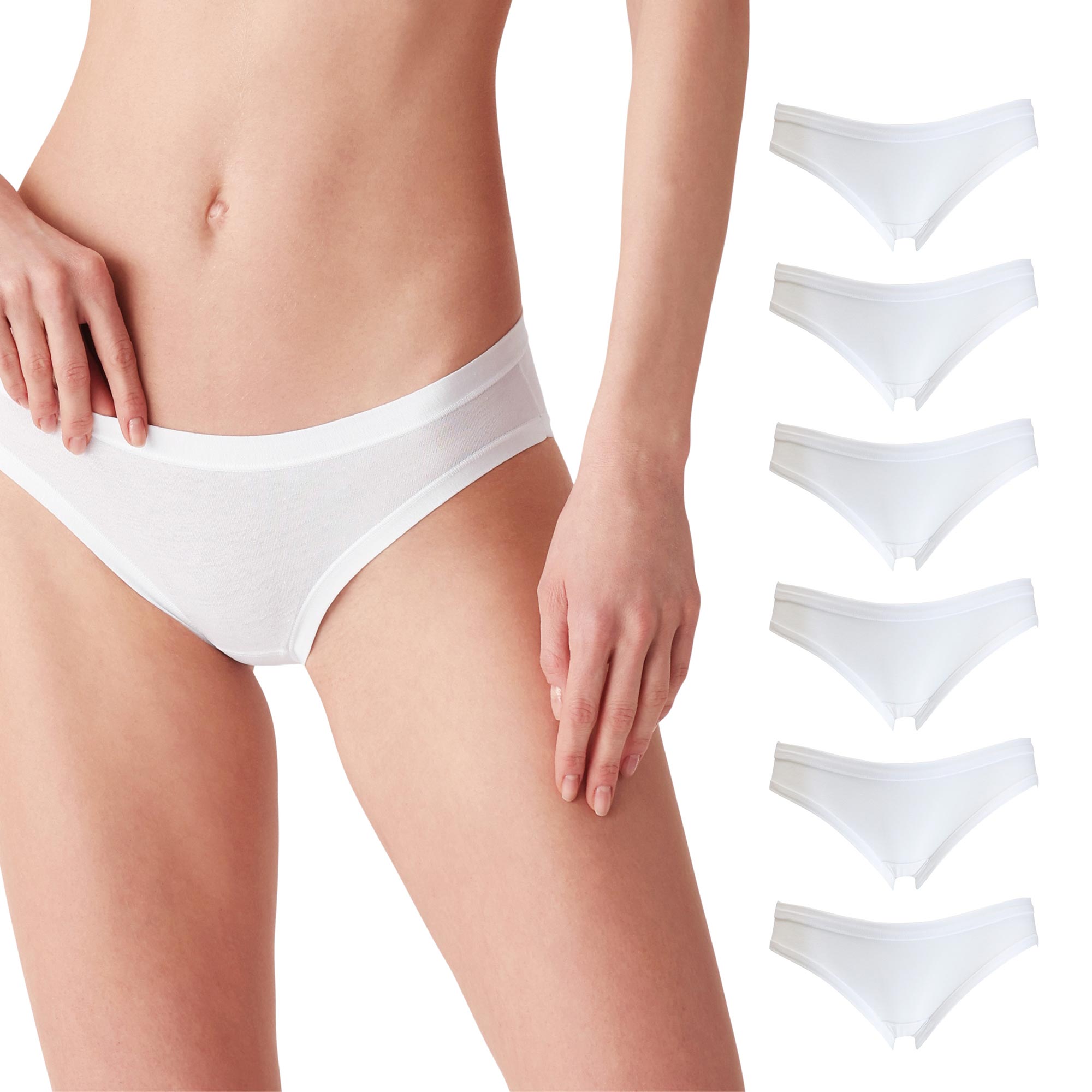 6 Slip Donna Cotonella Bianco 3362K6_00001_4