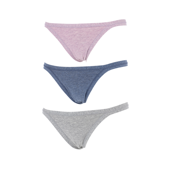 3 Tanga Donna Cotonella Grig-jeans-rosa 3364K3_0D100_2
