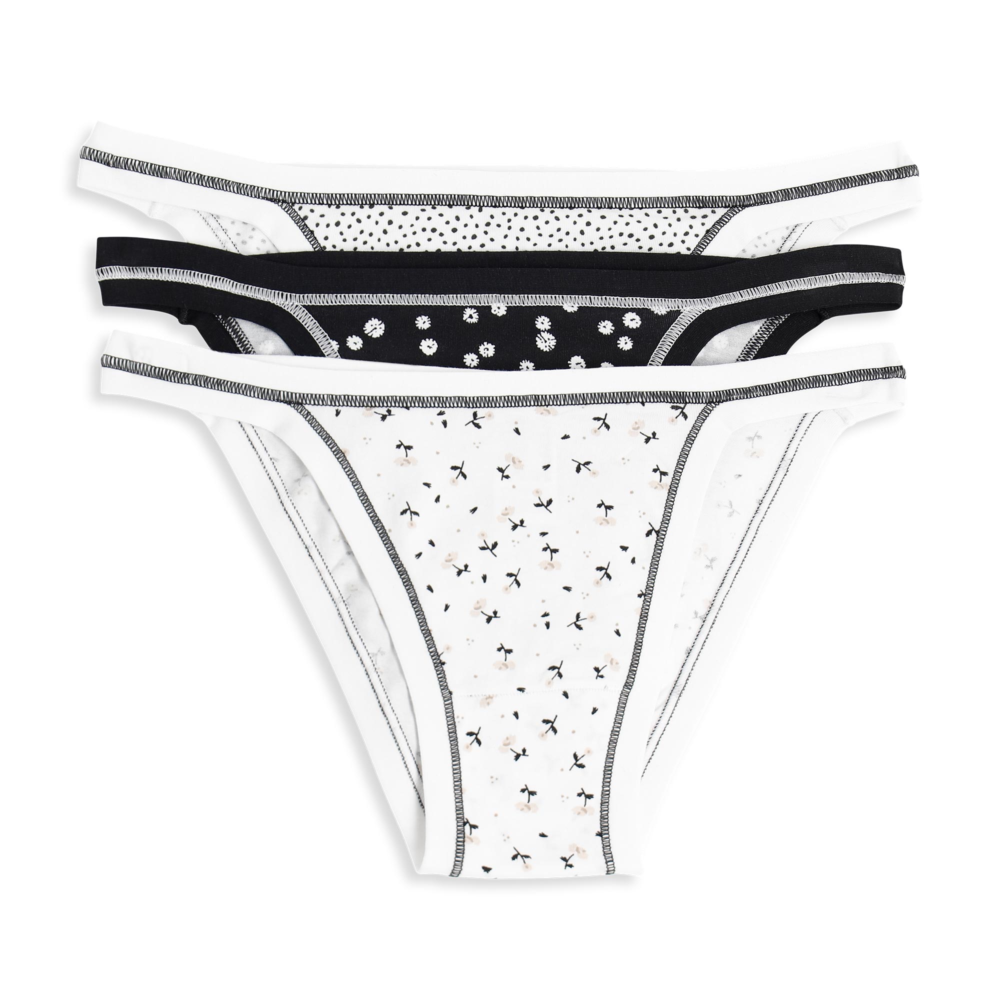 3 Tanga Donna Cotonella Ass 3 Ne 3364K3_0N100
