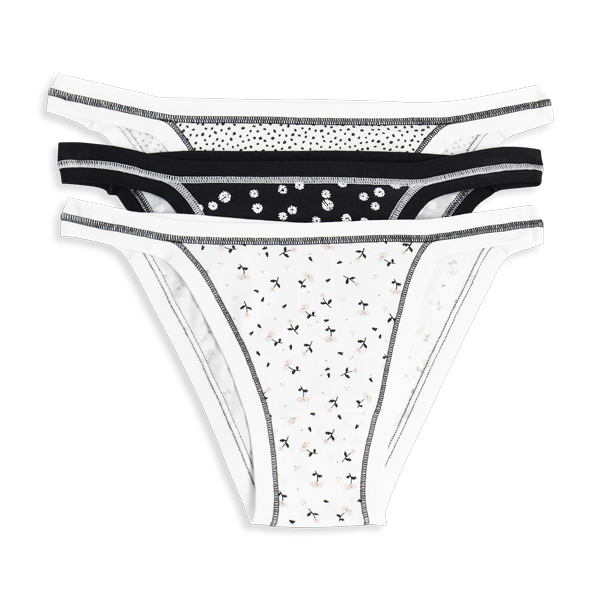 3 Tanga Donna Cotonella Ass 3 Ne 3364K3_0N100