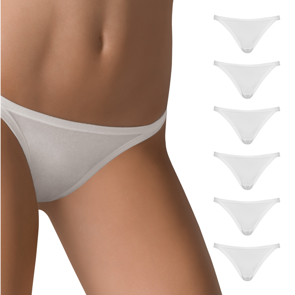 6 Tanga Donna Cotonella Bianco 3364K6_00001_5