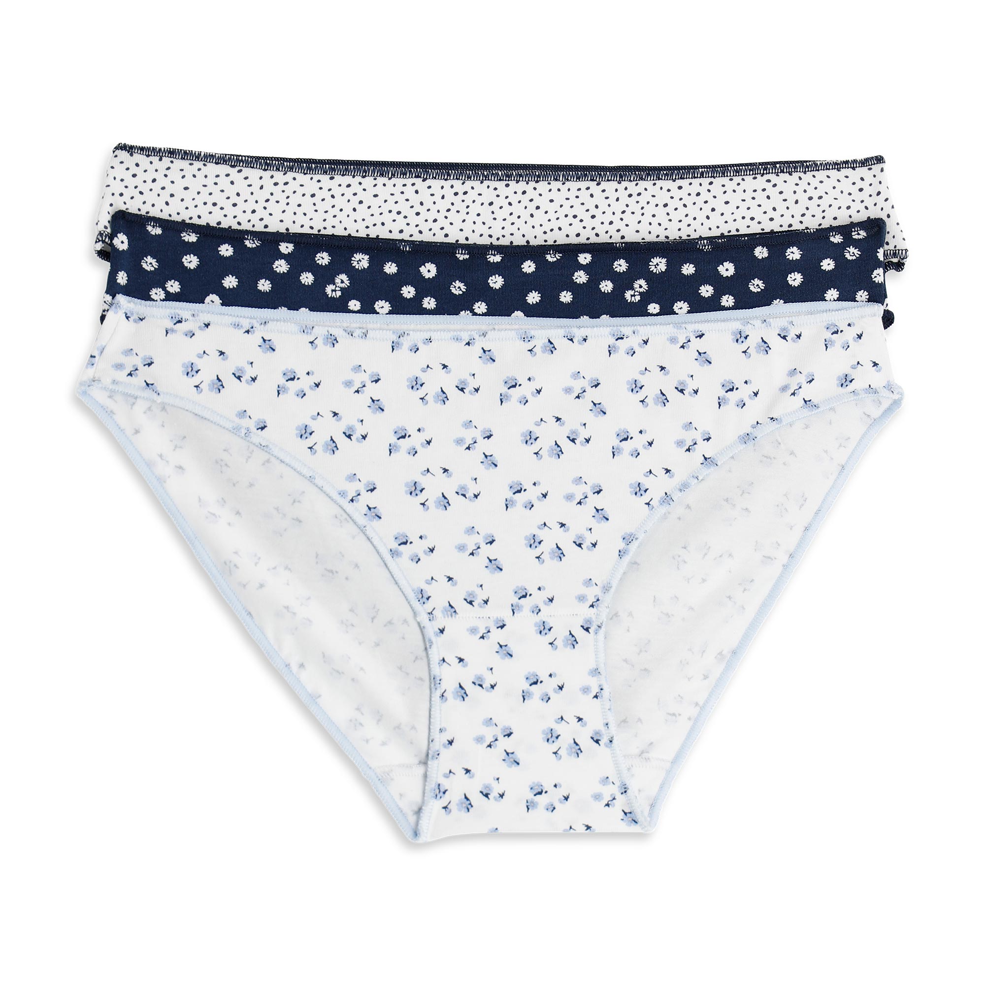 3 Slip Donna Cotonella Ass 3 Bl 3487K3_0N100_3