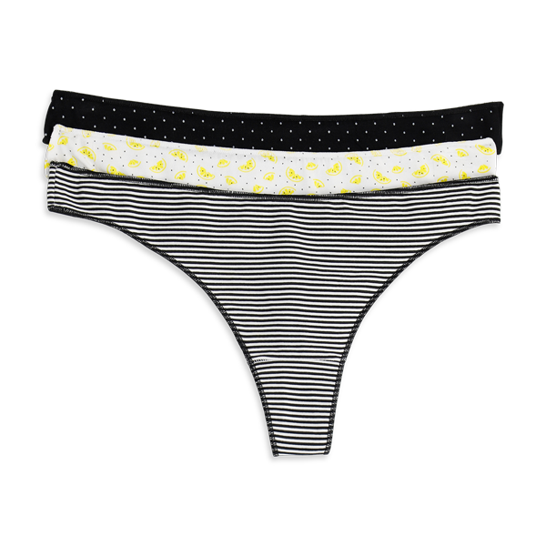 3 String Donna Cotonella Ass 2ne-1bi 3489K3_2N100