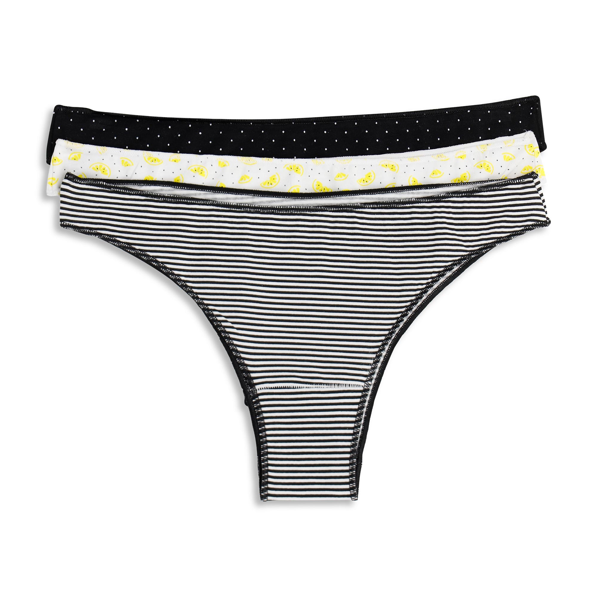 3 Brasiliano Donna Cotonella Ass 2ne-1bi 3490K3_2N100