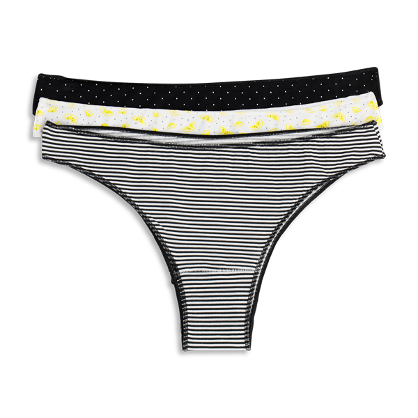 3 Brasiliano Donna Cotonella Ass 2ne-1bi 3490K3_2N100