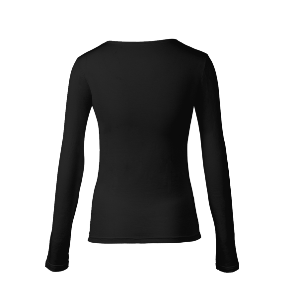 Maglia Girocollo Manica Lunga Donna Cotonella Nero 3503_00002_4