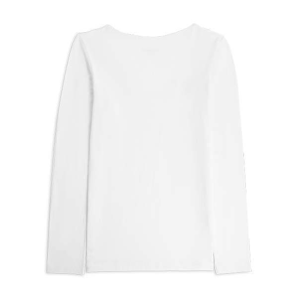 Maglia Scollo V Manica Lunga Donna Cotonella Bianco 3504_00001_2