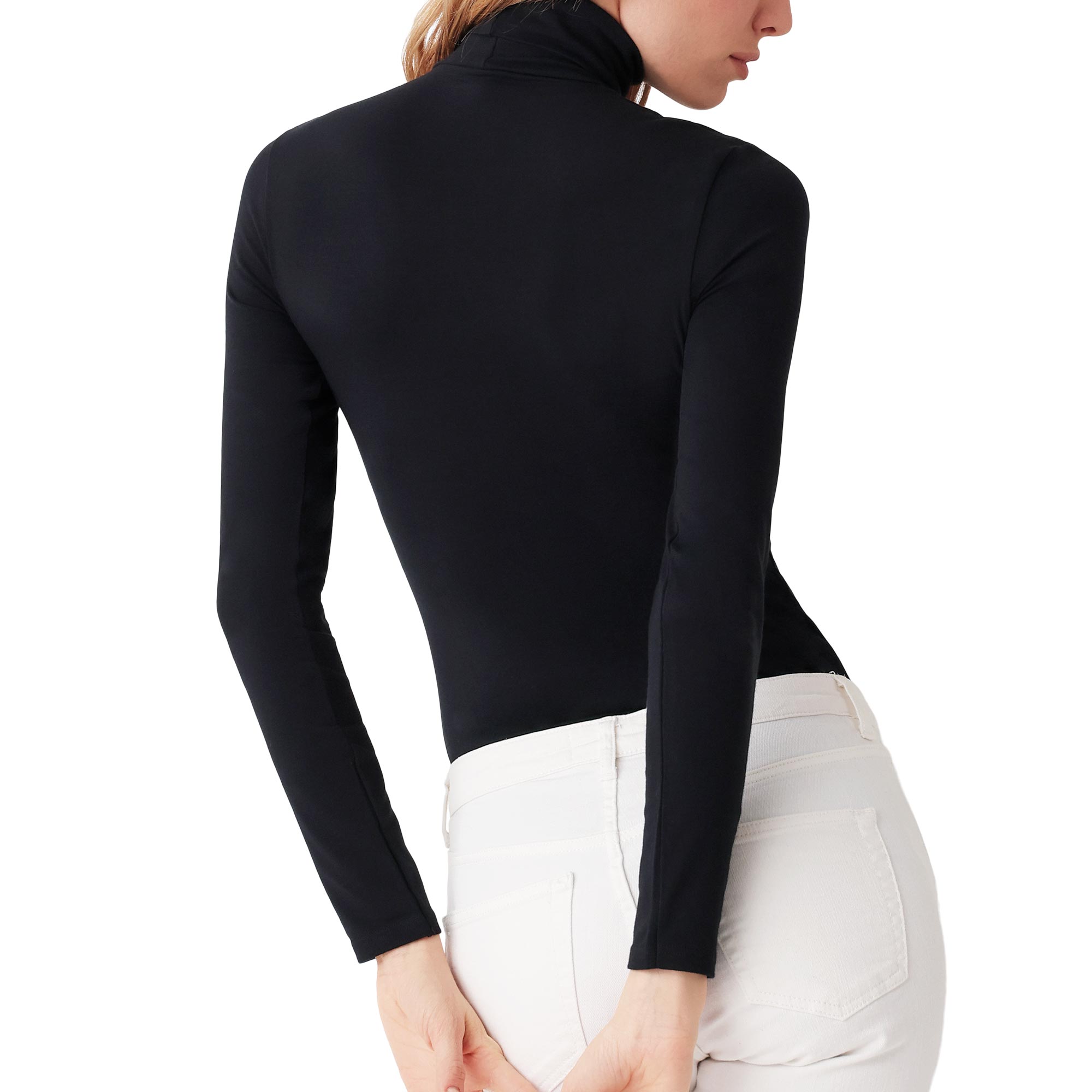 Maglia Dolcevita Manica Lunga Donna Cotonella Nero 3505_00002_2