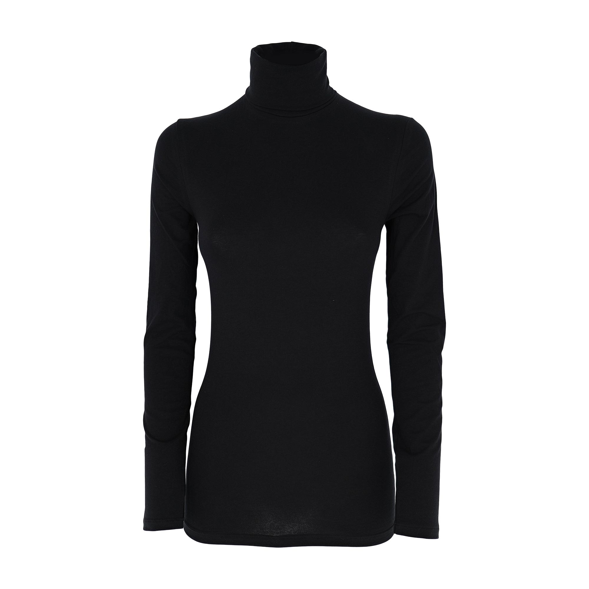 Maglia Dolcevita Manica Lunga Donna Cotonella Nero 3505_00002_3