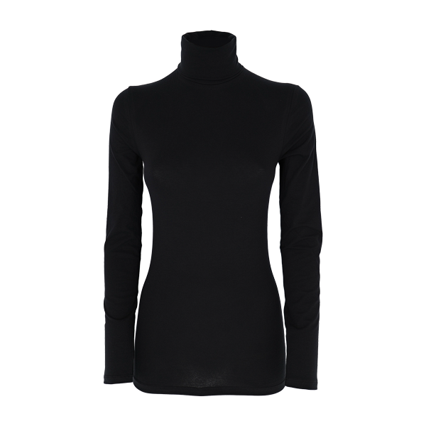 Maglia Dolcevita Manica Lunga Donna Cotonella Nero 3505_00002_3