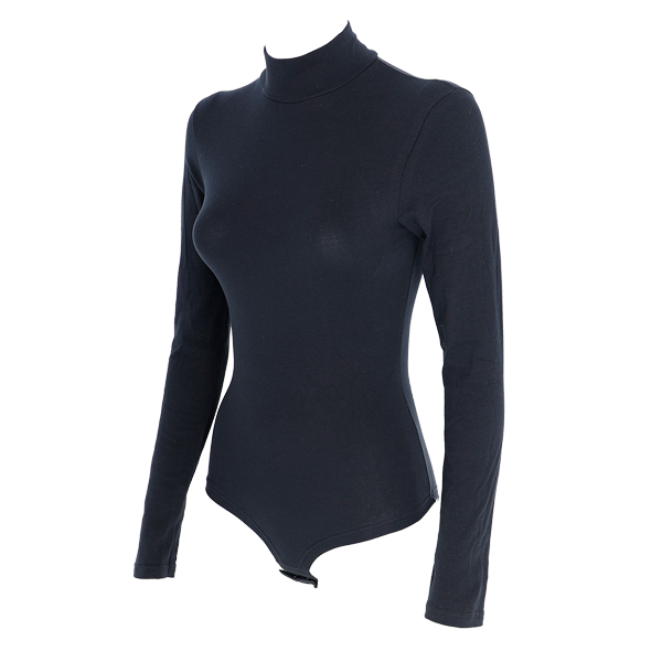 Body Lupetto Manica Lunga Donna Cotonella Nero 3510_00002_5