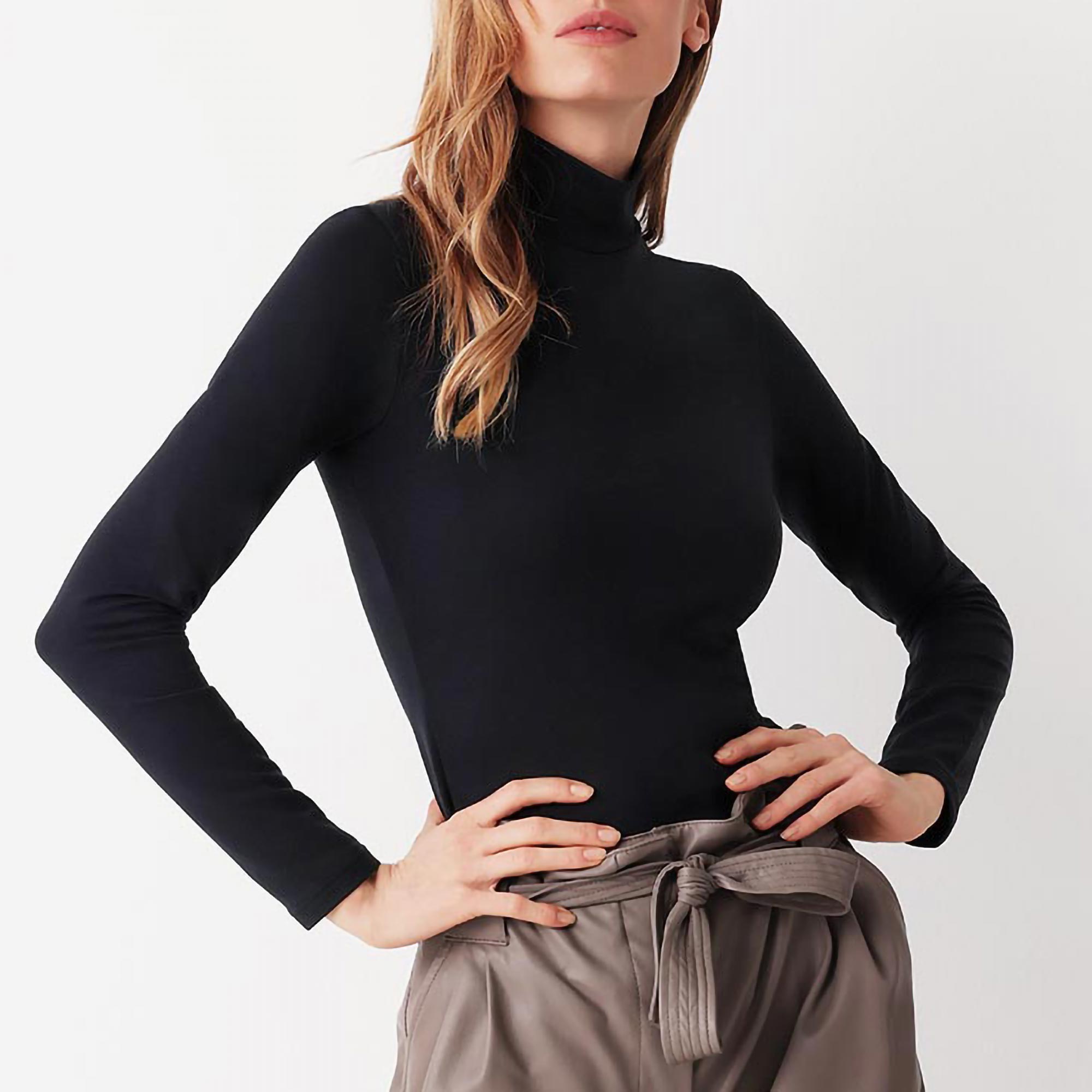 Maglia Lupetto Manica Lunga Donna Cotonella Nero 3511_00002