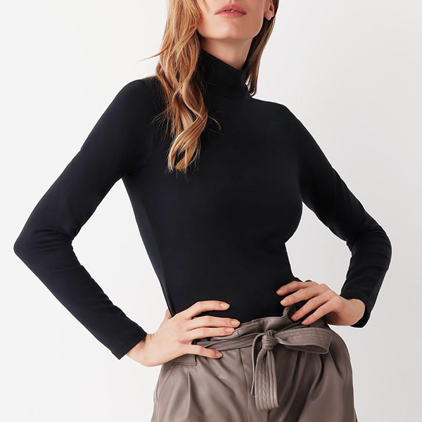 Maglia Lupetto Manica Lunga Donna Cotonella Nero 3511_00002