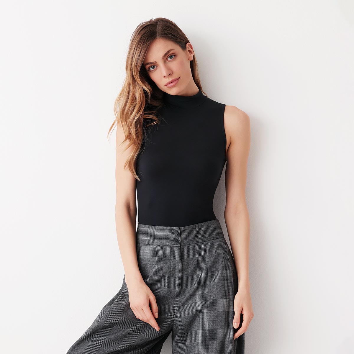 Maglia Lupetto Smanicata Donna Cotonella Nero 3512_00002