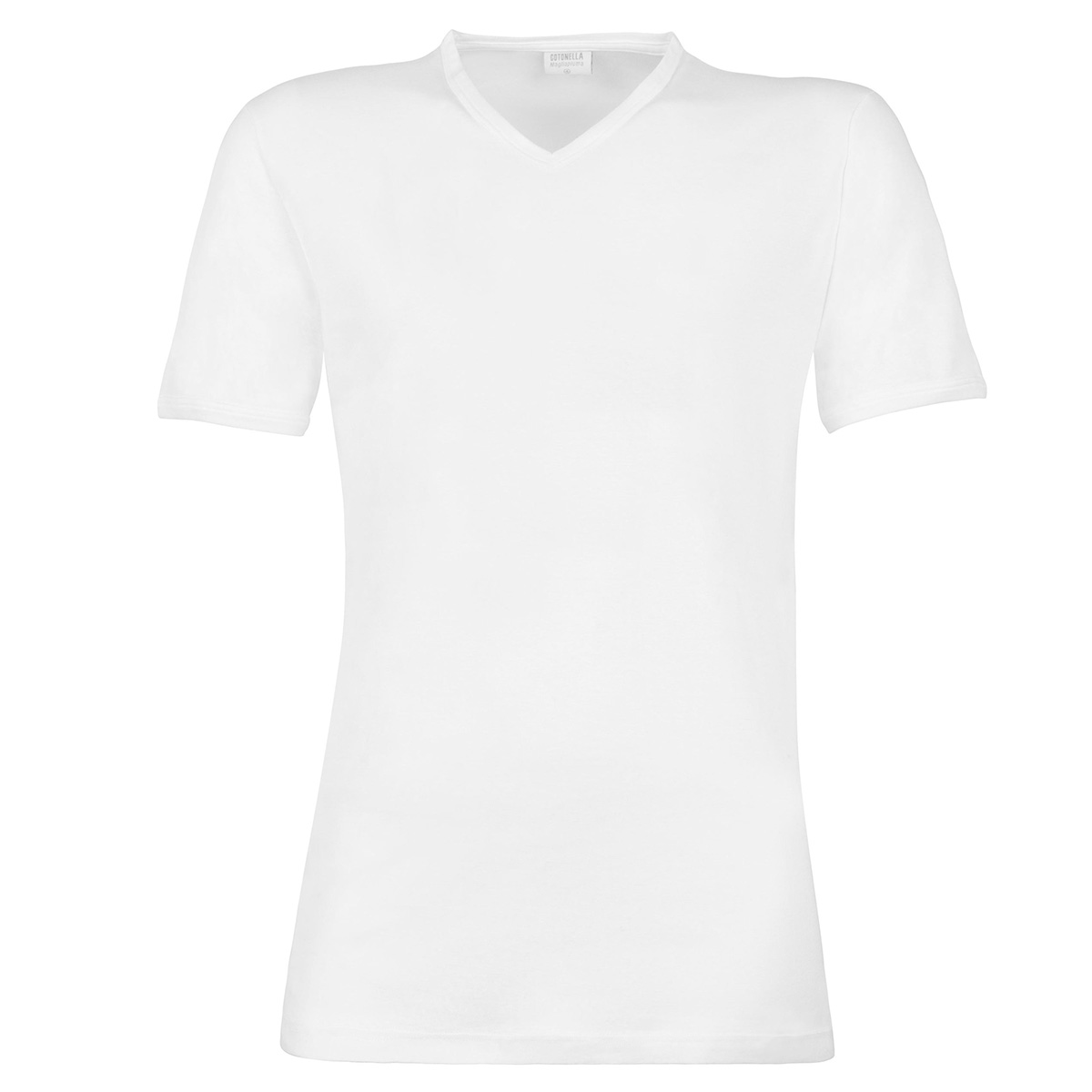 Maglia Scollo V Manica Corta Uomo Cotonella Bianco 8405_00001_2