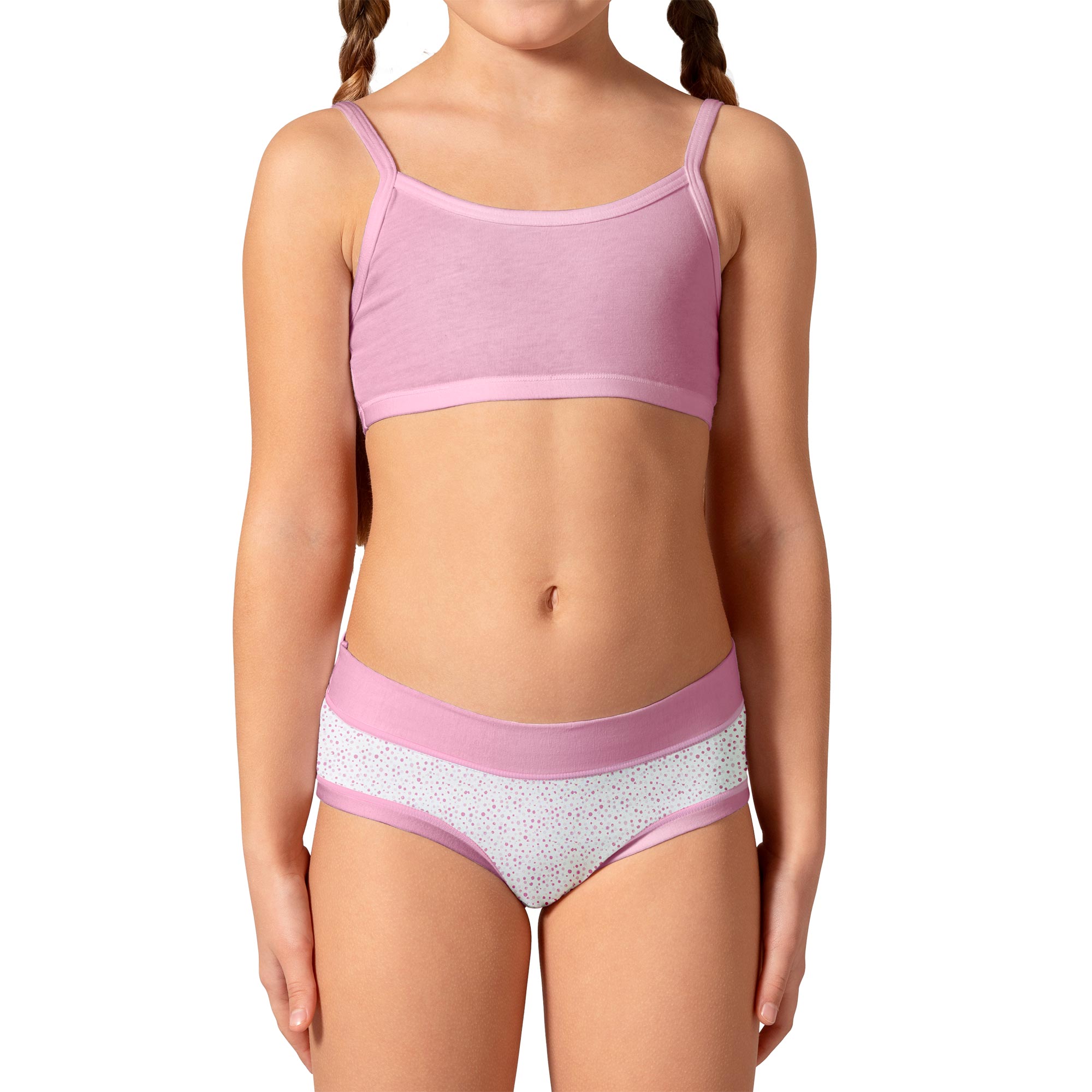 Coordinato Slip-brassiere Donna Cotonella Rosa AB300_00004