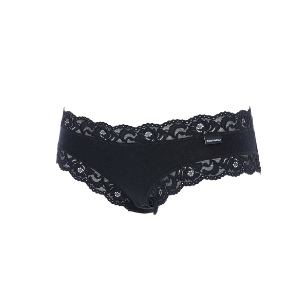 Mini Slip Donna Cotonella Nero AD179_00002_4