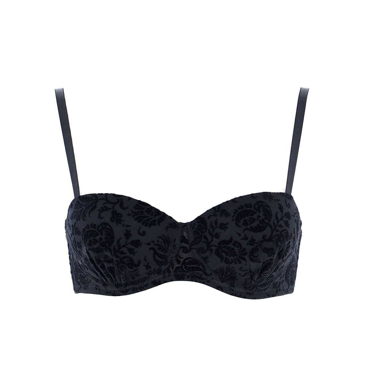 Reggiseno Balconcino Imbottito Con Ferr. Donna Cotonella Nero AD731_00002