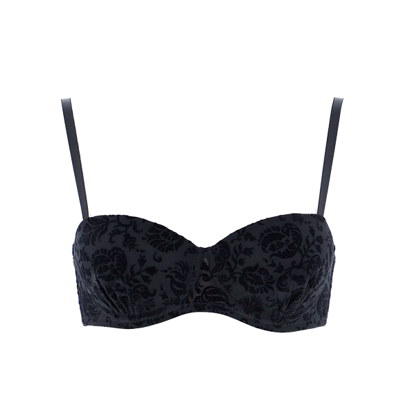 Reggiseno Balconcino Imbottito Con Ferr. Donna Cotonella Nero AD731_00002