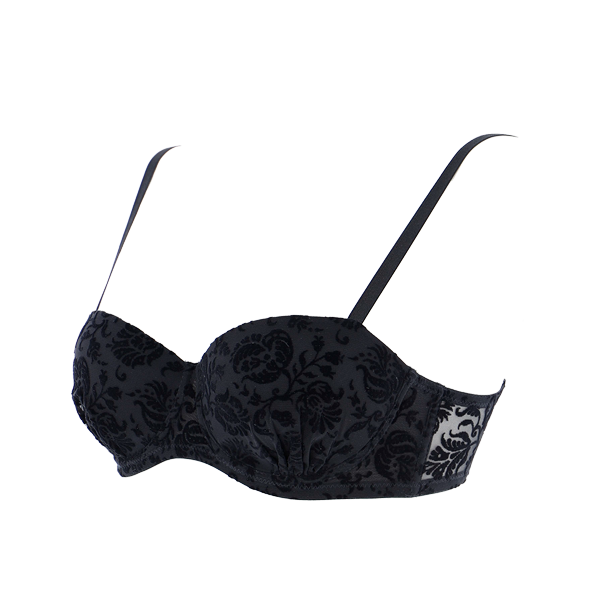 Reggiseno Balconcino Imbottito Con Ferr. Donna Cotonella Nero AD731_00002_3