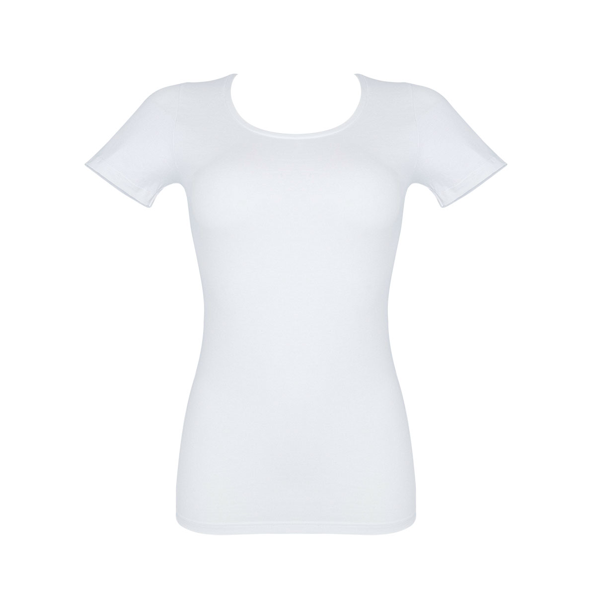 Maglia Girocollo Manica Corta Donna Cotonella Bianco AD742_00001_3