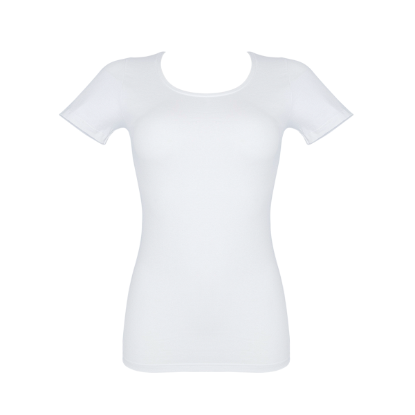 Maglia Girocollo Manica Corta Donna Cotonella Bianco AD742_00001_3