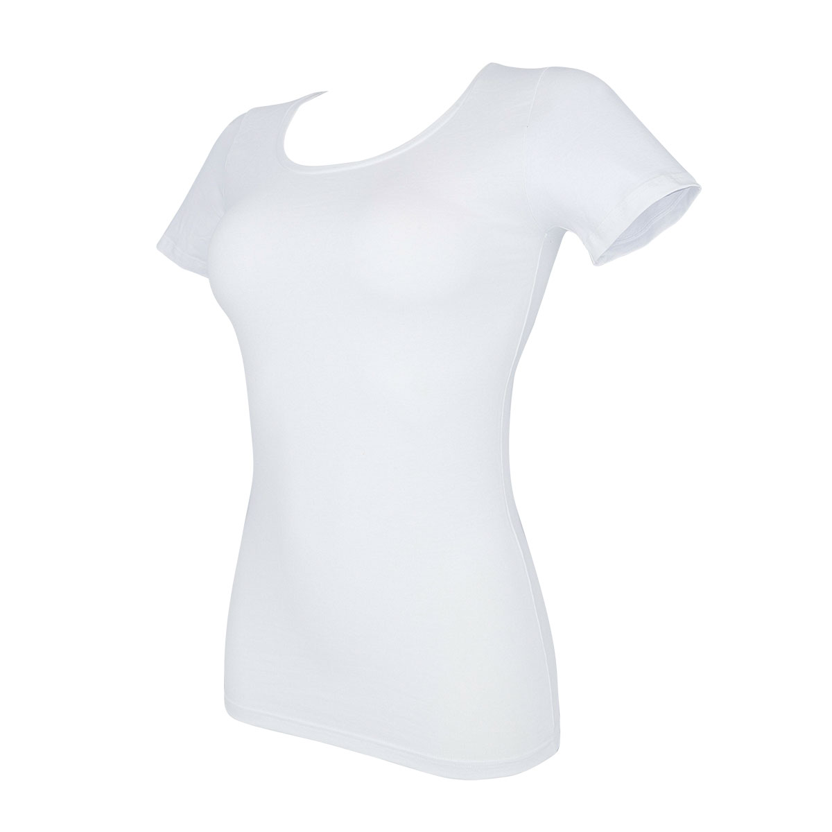 Maglia Girocollo Manica Corta Donna Cotonella Bianco AD742_00001_4