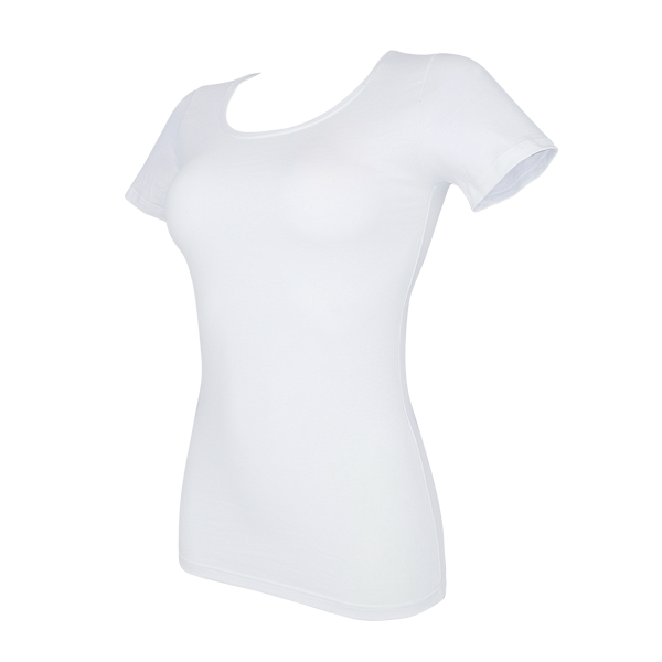 Maglia Girocollo Manica Corta Donna Cotonella Bianco AD742_00001_4