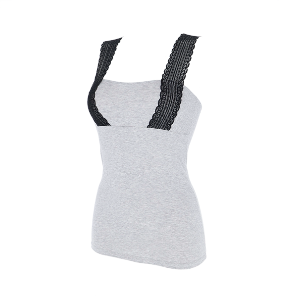 Top Spalla Stretta Donna Cotonella Grigio Melange AD761_00113_3