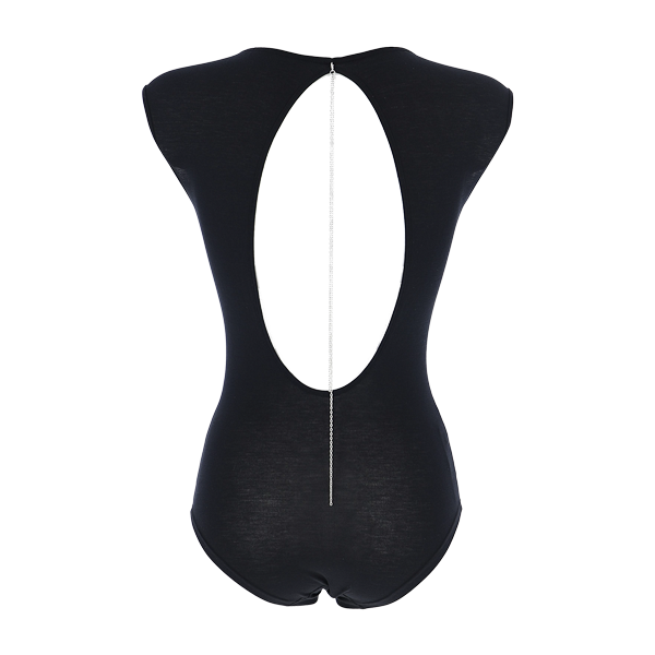 Body Girocollo Mezza Manica Donna Cotonella Nero AD882_00002_3