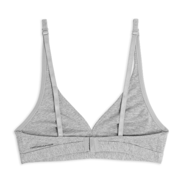 Reggiseno Triangolo Senza Ferretto Donna Cotonella Grigio Melange AD971_00113_4