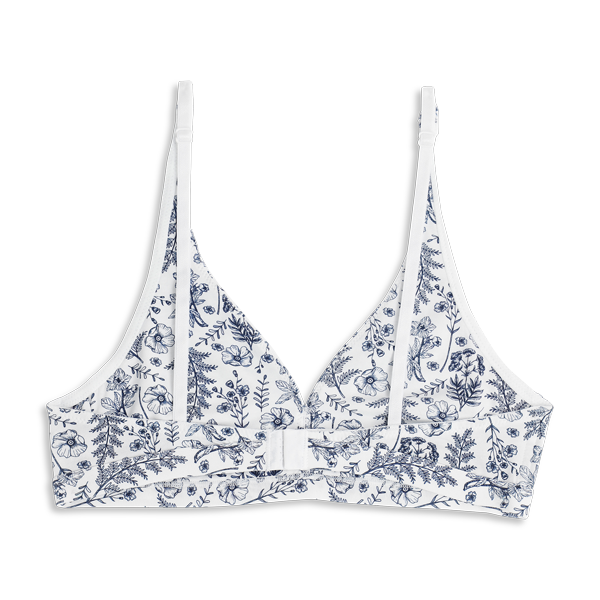 Reggiseno Triangolo Senza Ferretto Donna Cotonella Stampa Blu AD971_STBLU_4