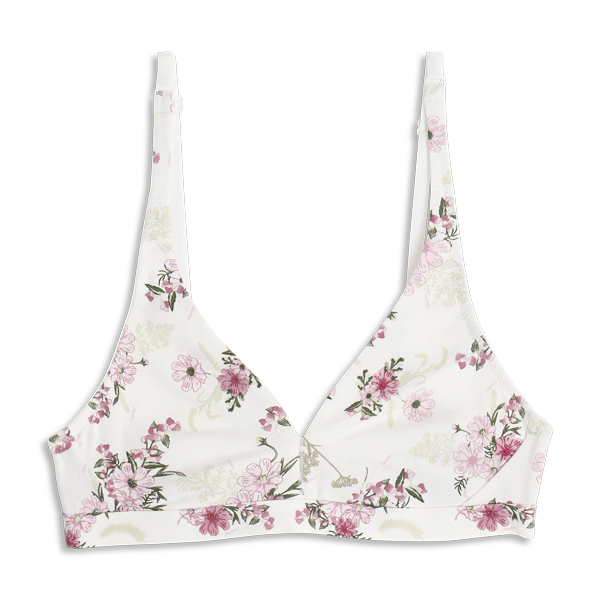 Reggiseno Triangolo Senza Ferretto Donna Cotonella Stampa Malva AD971_STMAL_3