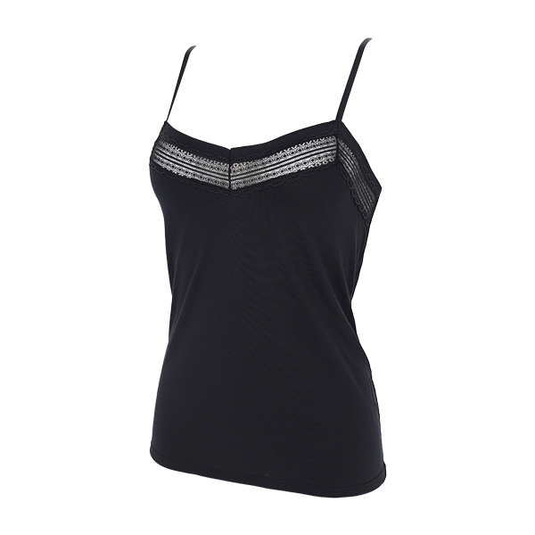 Top Donna Cotonella Nero ADA80_00002_2