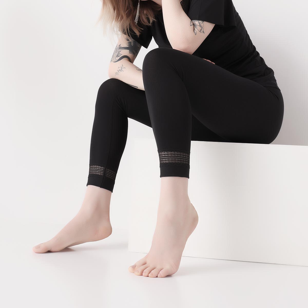 Leggings 7/8 Donna Cotonella Nero ADA83_00002_6
