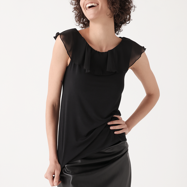 Maglia Scollo A Barchetta Smanicata Donna Cotonella