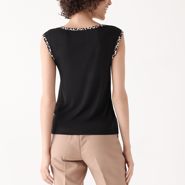 Maglia Scollo A Barchetta Smanicata Donna Cotonella Nero ADA95_00002_2
