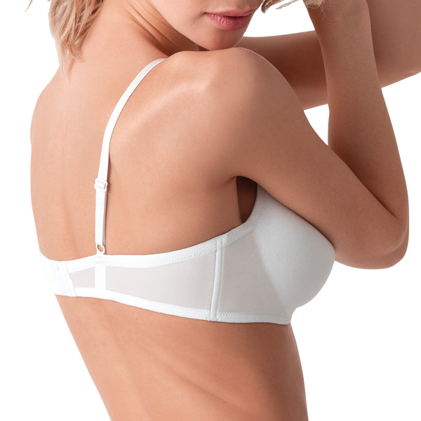 Reggiseno Imbottito Senza Ferretto Donna Cotonella Bianco ADB02_00001_2