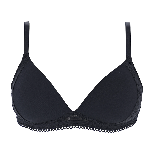 Reggiseno Imbottito Senza Ferretto Donna Cotonella Nero ADB05_00002_3