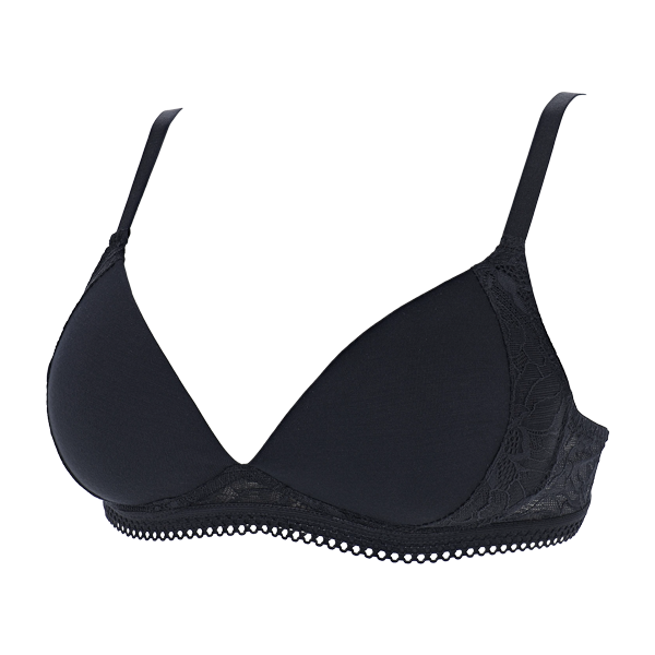 Reggiseno Imbottito Senza Ferretto Donna Cotonella Nero ADB05_00002_4