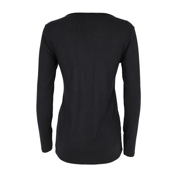 Maglia Scollo V Manica Lunga Donna Cotonella Nero ADB52_00002_5