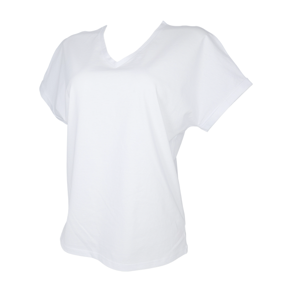 Maglia Scollo V Manica Corta Donna Cotonella Bianco ADB79_00001_4