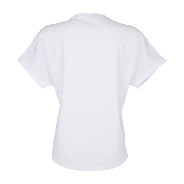 Maglia Scollo V Manica Corta Donna Cotonella Bianco ADB79_00001_5