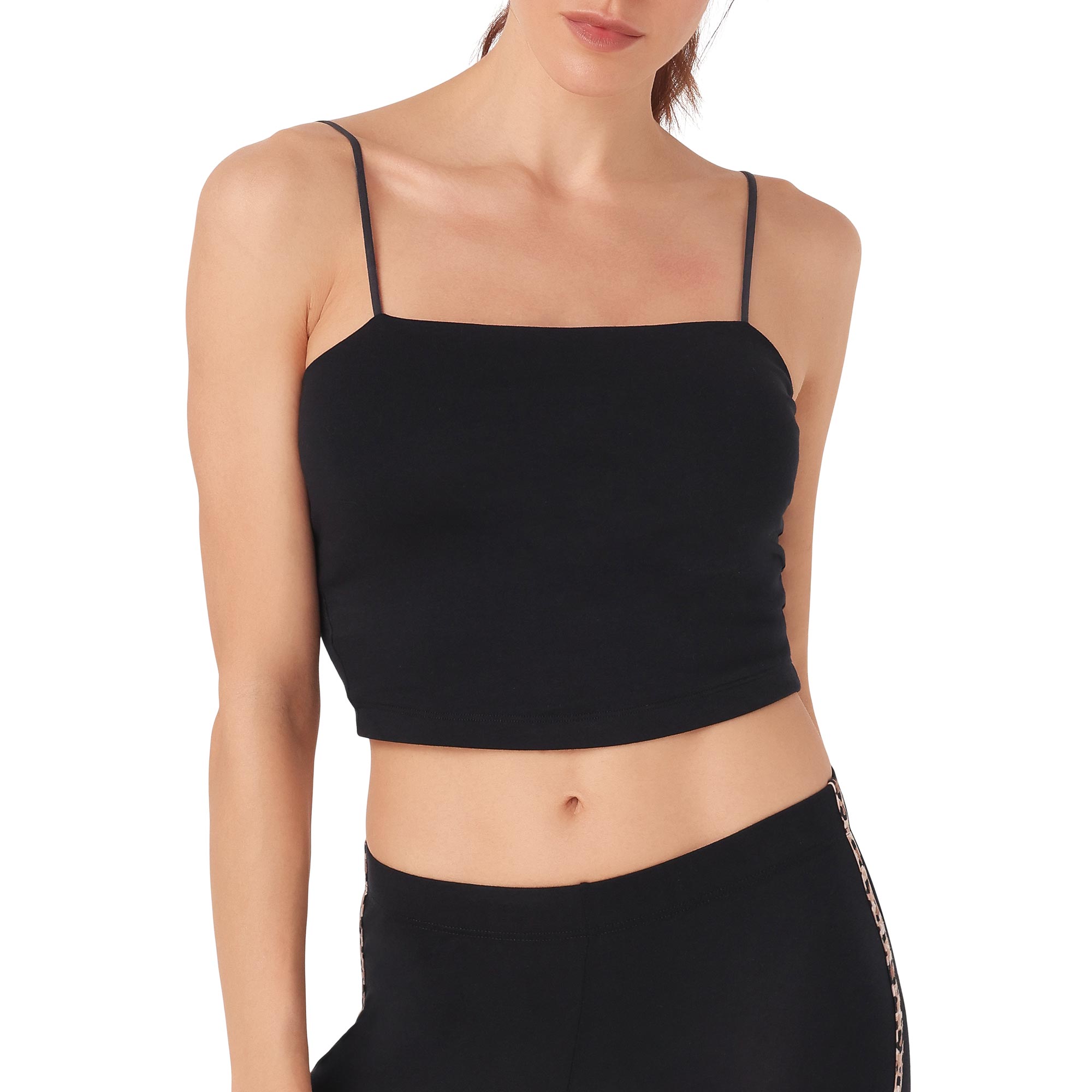 Top Donna Cotonella Nero ADB80_00002