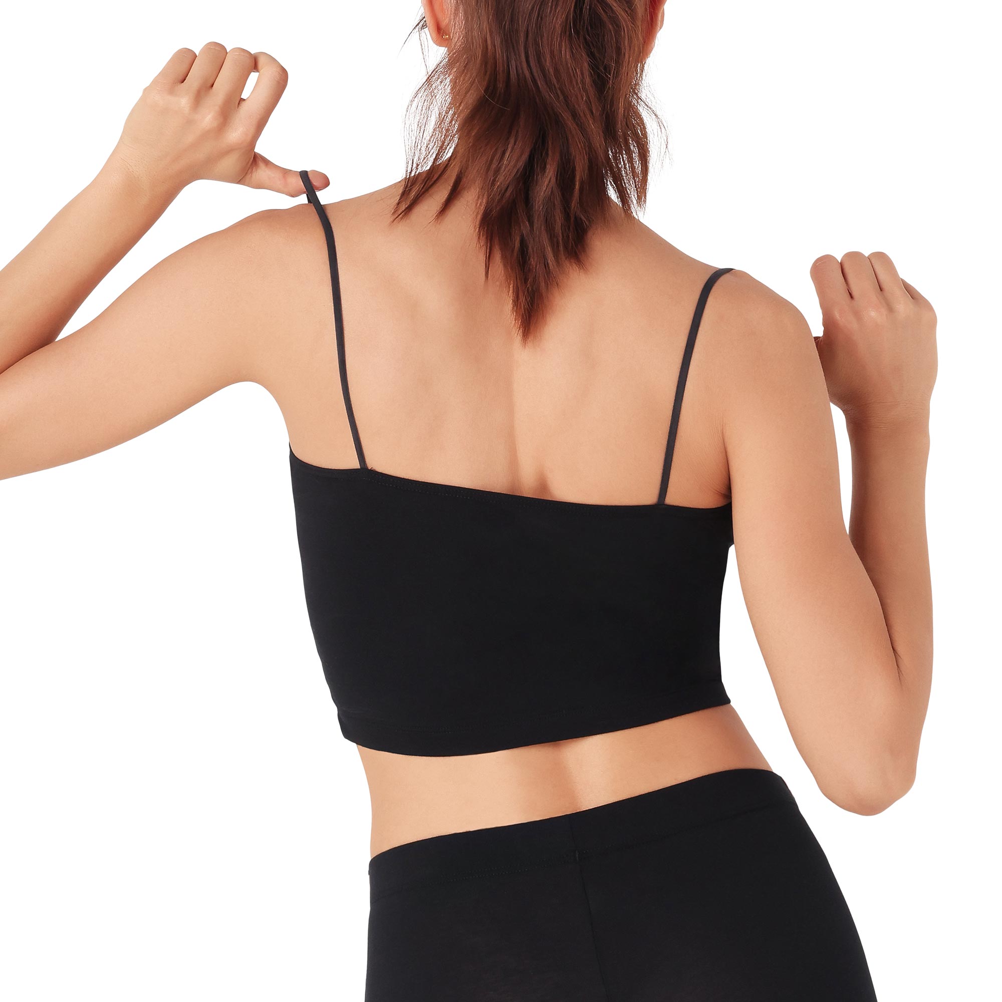 Top Donna Cotonella Nero ADB80_00002_2