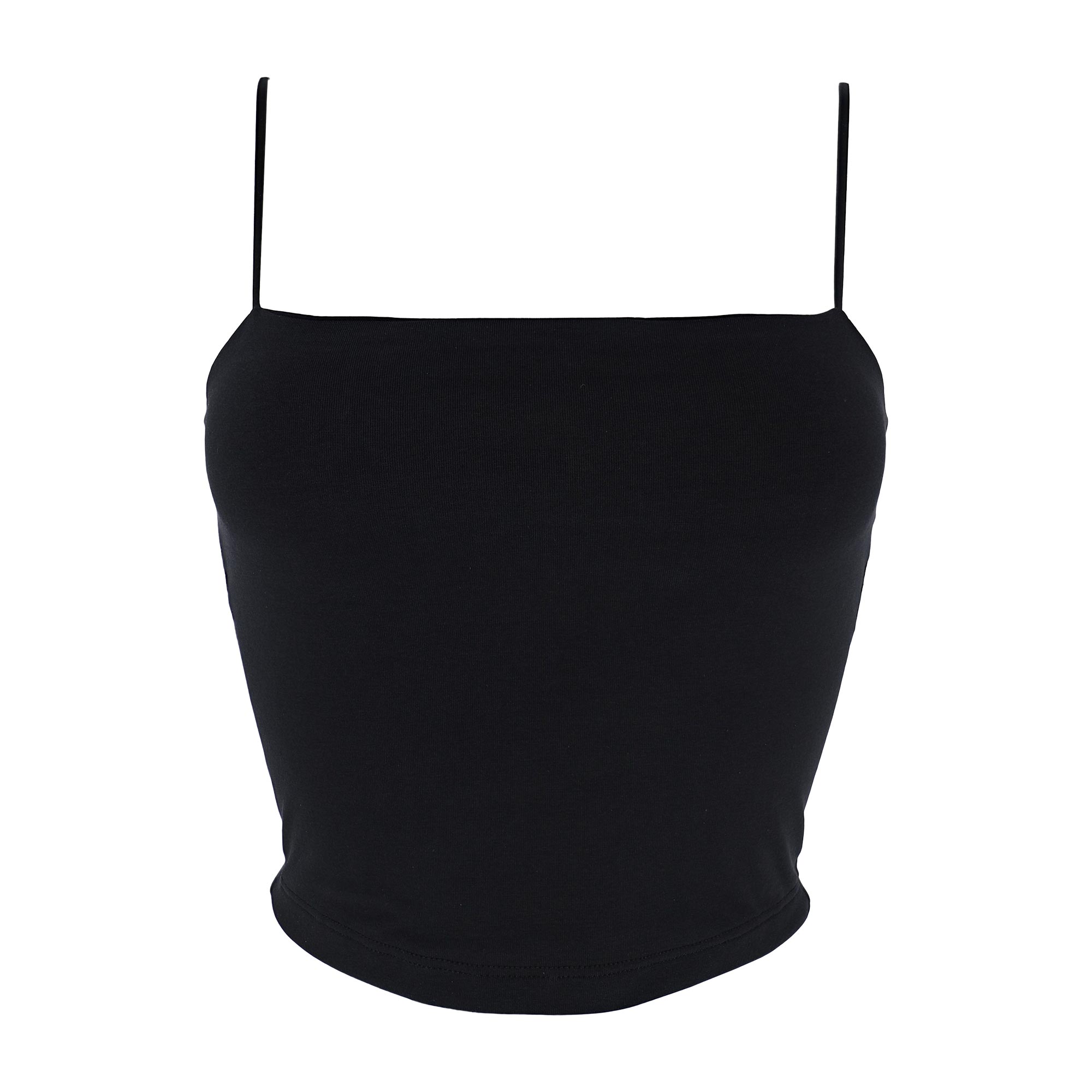 Top Donna Cotonella Nero ADB80_00002_3
