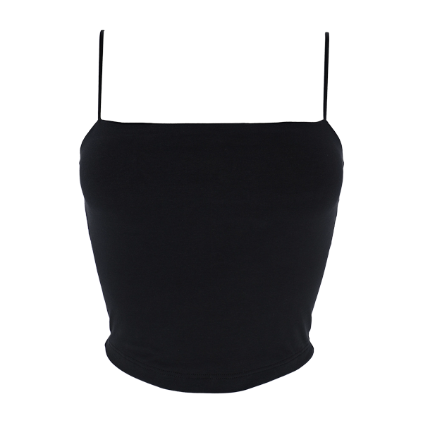 Top Donna Cotonella Nero ADB80_00002_3