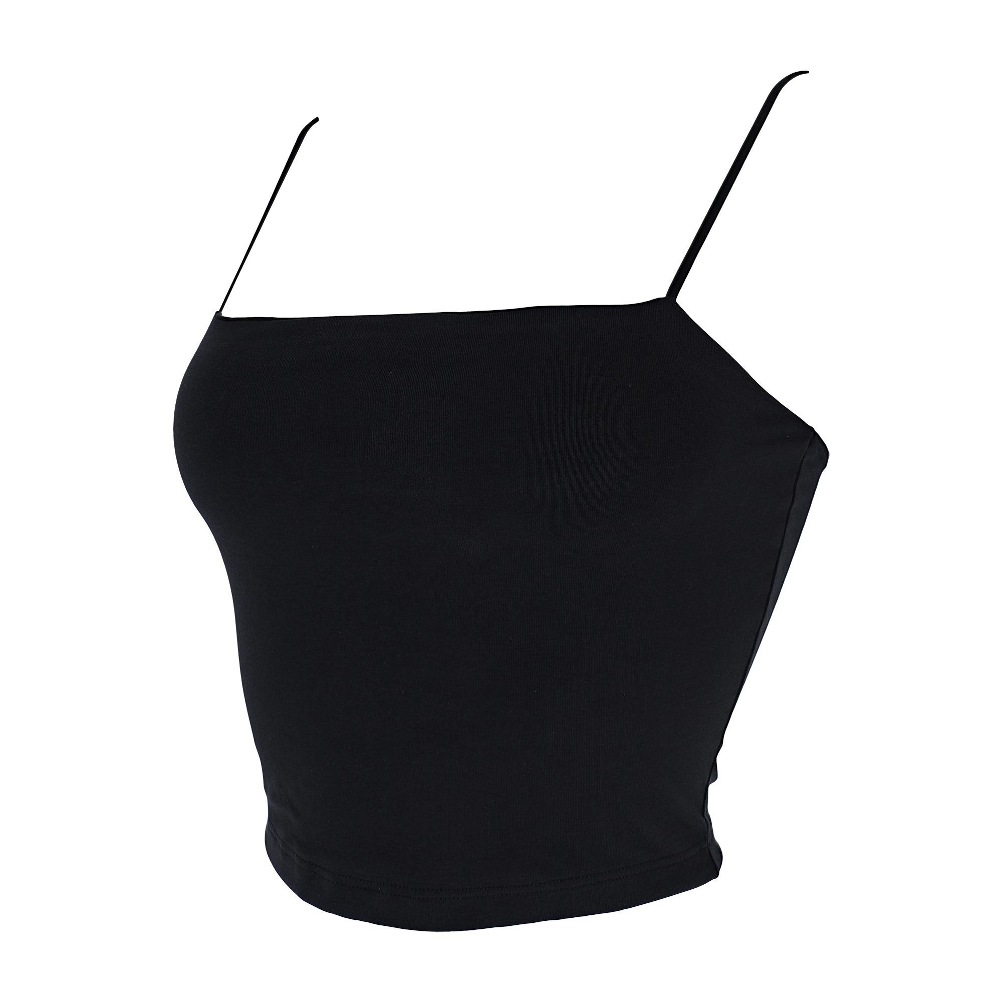 Top Donna Cotonella Nero ADB80_00002_4